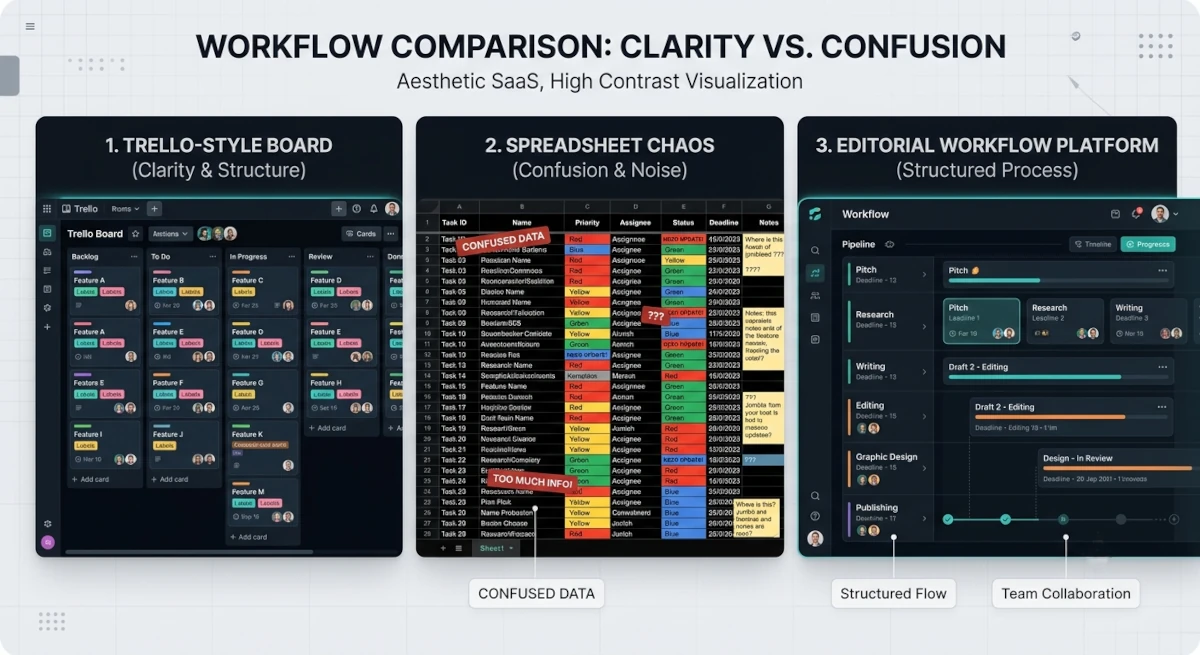 Editorial Workflow Management Software: What It Is and How to Choose the Right Platform_Software Comparison Concept.webp
